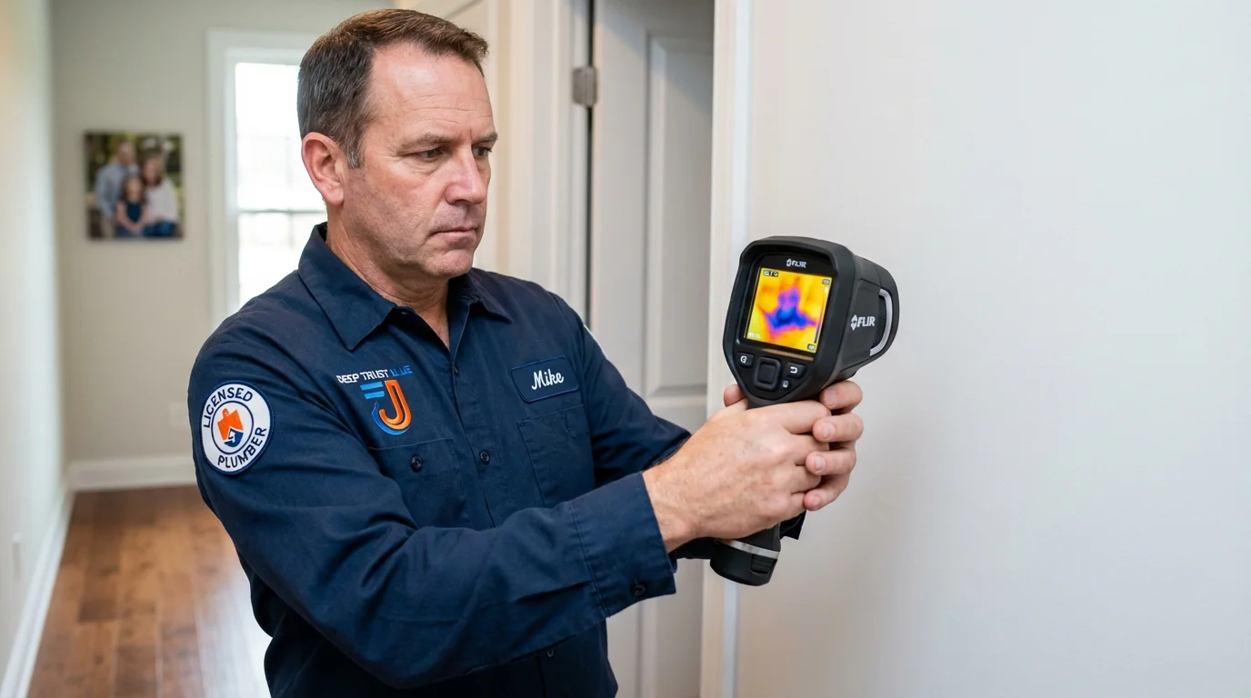 Thermal imaging leak detection by Johns Plumbing LLC in Chester Heights